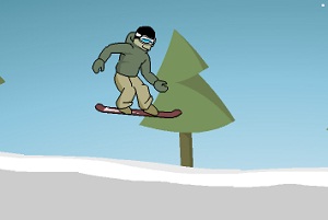Игра С горы на сноуборде